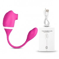 Clitoral Sucking Vibrator with Vibrating Egg Silicone 10 Function PINK